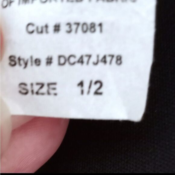 B. DARLIN BLACK & PEACH FLORAL HIGH NECK FIT & FLAIR DRESS SZ.1/2 EUC - Picture 8 of 9